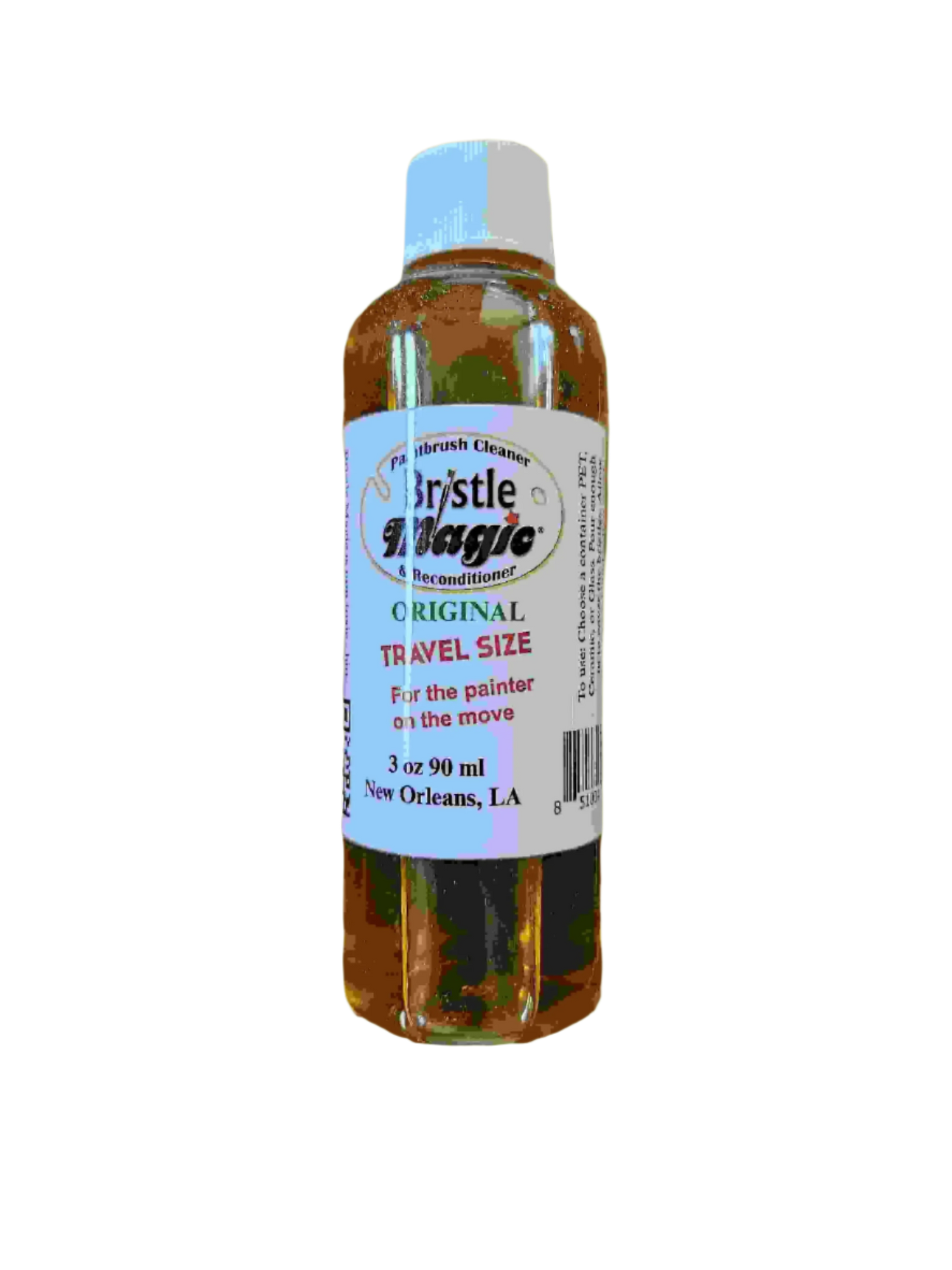Traveling Artist Paintbrush Cleaner | Travel Size | Bristle Magic | 3 oz