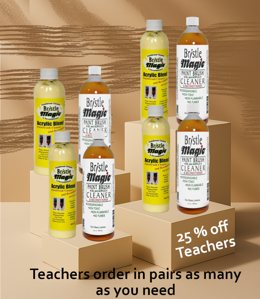 Art Teacher's Bundle #1 | 25% discount for teachers who purchase the 8 oz combination one for oil and one for acrylic.